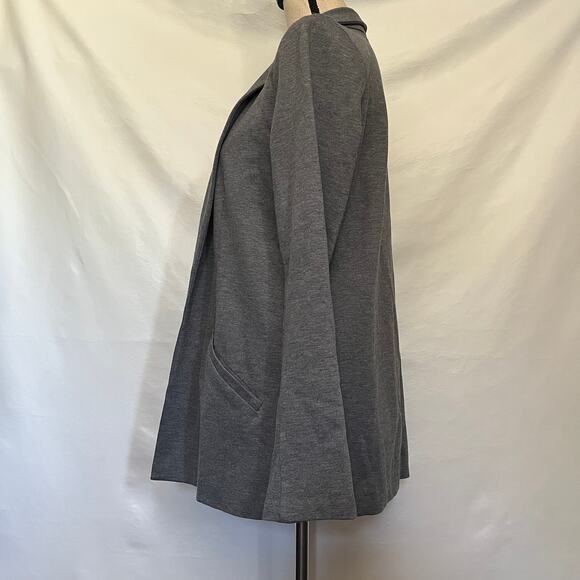 Leith Open Front Cardigan Womens Jacket Size Small Pocket Gray Jersey  Minimal - Picture 3 of 10
